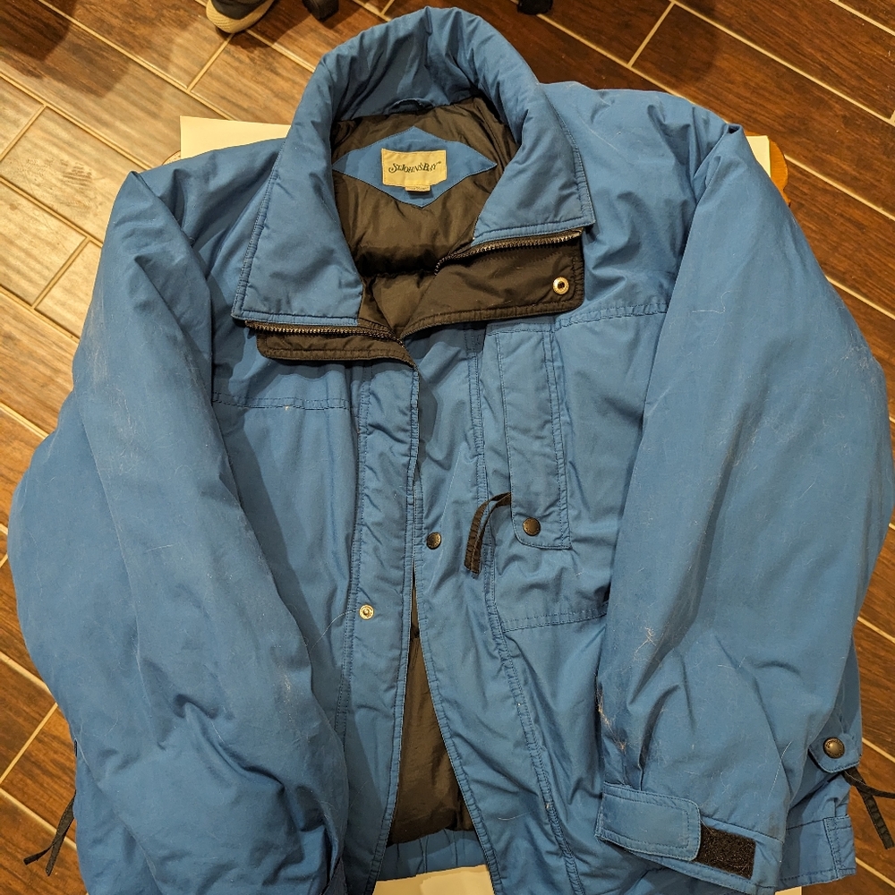 St Johns Bay Mens Blue XL Down Puffer Jacket